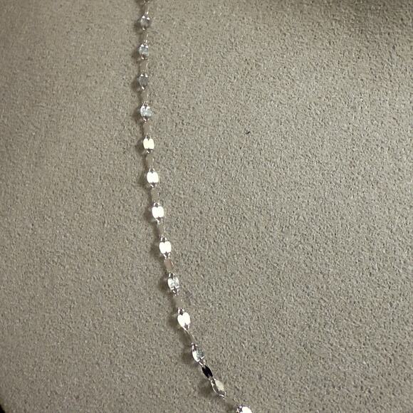 14k Solid White Gold Mirror Valentino 1.8mm 16in Necklace~NEW - Picture 3 of 9